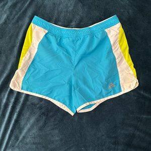 Adidas S Lined Shorts Blue,Lime Green and White